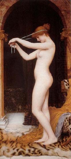 John William Godward Venus Binding her Hair china oil painting image